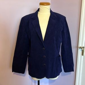 Pendleton suede navy blazer